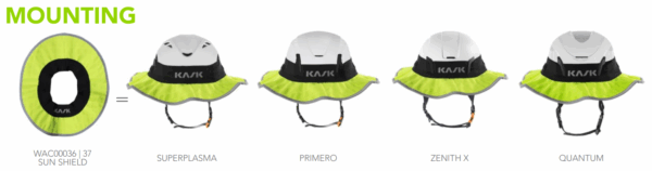 KASK  Sun Shield aurinkolieri HI VIZ kelt.fluor - Image 3